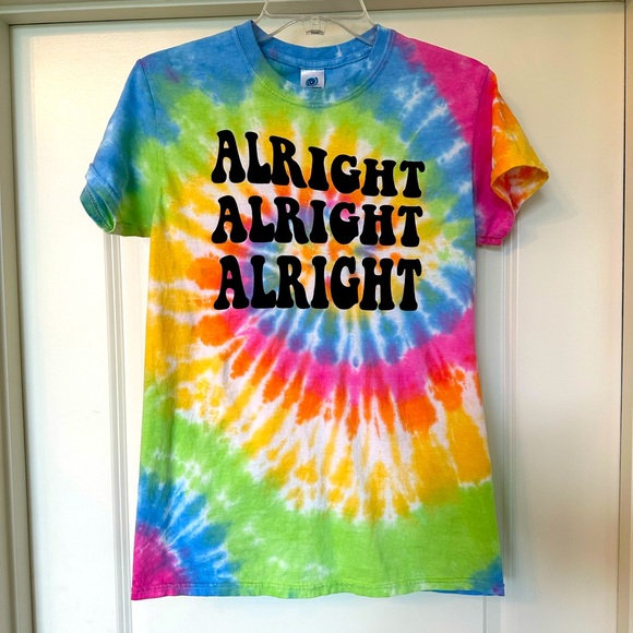 Tops - Alright Alright Alright! - Adorable brand new tie dye logo t-shirt!